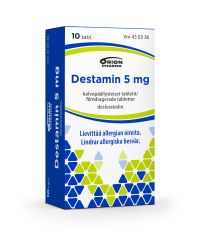 DESTAMIN tabletti, kalvopäällysteinen 5 mg 10 fol
