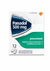 PANADOL 500 mg tabl, kalvopääll 12 fol